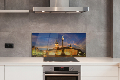 Painel de vidro Pôr do sol na Cidade Velha de Varsóvia