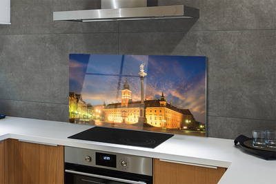 Painel de vidro Pôr do sol na Cidade Velha de Varsóvia