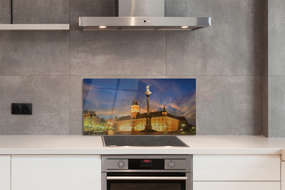 Painel de vidro Pôr do sol na Cidade Velha de Varsóvia