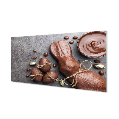Painel de vidro Coelho de doces de chocolate
