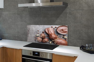 Painel de vidro Coelho de doces de chocolate