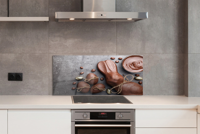 Painel de vidro Coelho de doces de chocolate