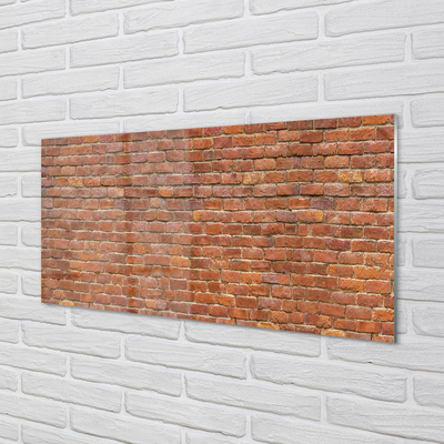 Painel de vidro Parede de tijolos vintage