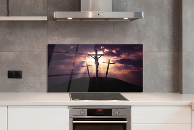 Painel de vidro Jesus a cruz