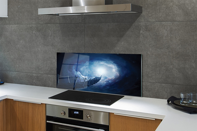 Painel de vidro Céu, nuvens, ponte