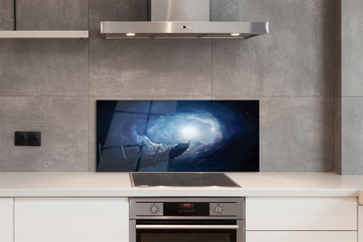 Painel de vidro Céu, nuvens, ponte