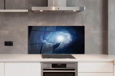 Painel de vidro Céu, nuvens, ponte