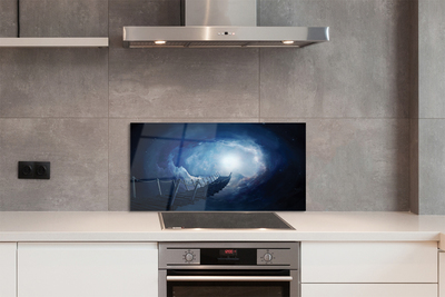 Painel de vidro Céu, nuvens, ponte