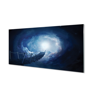 Painel de vidro Céu, nuvens, ponte