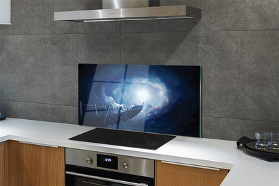 Painel de vidro Céu, nuvens, ponte