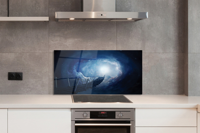 Painel de vidro Céu, nuvens, ponte