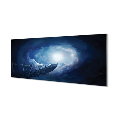 Painel de vidro Céu, nuvens, ponte