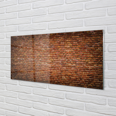Painel de vidro Parede de tijolos vintage
