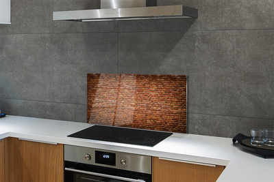 Painel de vidro Parede de tijolos vintage