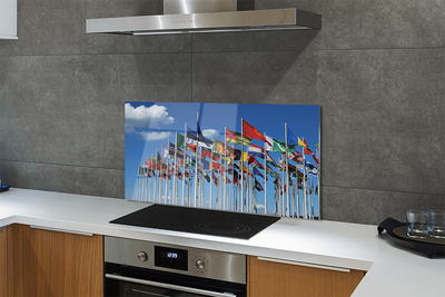 Painel de vidro Várias bandeiras