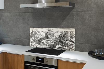 Painel de vidro Desenhando pessoas de Jesus