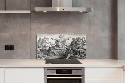 Painel de vidro Desenhando pessoas de Jesus