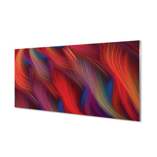 Painel de vidro Listras fractais coloridas