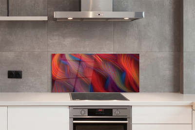 Painel de vidro Listras fractais coloridas