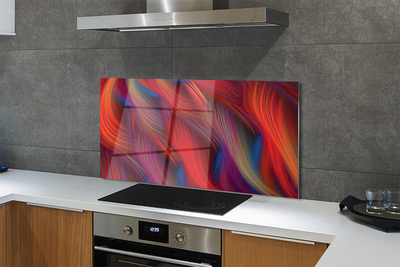 Painel de vidro Listras fractais coloridas