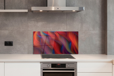 Painel de vidro Listras fractais coloridas