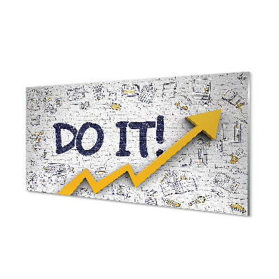 Painel de vidro Faça a inscrição