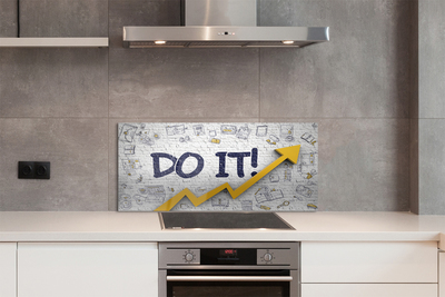 Painel de vidro Faça a inscrição