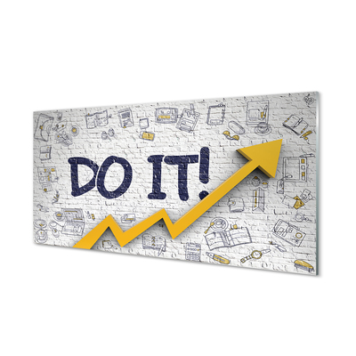 Painel de vidro Faça a inscrição