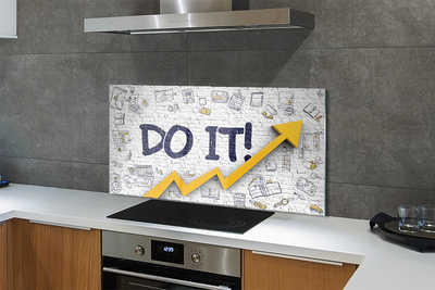 Painel de vidro Faça a inscrição