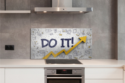 Painel de vidro Faça a inscrição