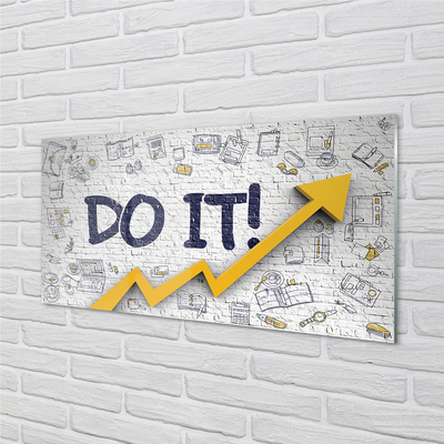 Painel de vidro Faça a inscrição