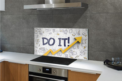 Painel de vidro Faça a inscrição