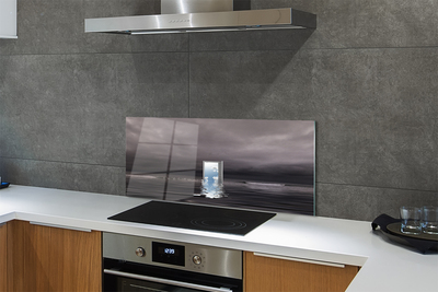 Painel de vidro Porta do mar céu