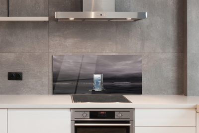 Painel de vidro Porta do mar céu