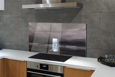 Painel de vidro Porta do mar céu