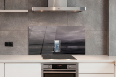 Painel de vidro Porta do mar céu