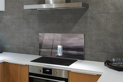 Painel de vidro Porta do mar céu