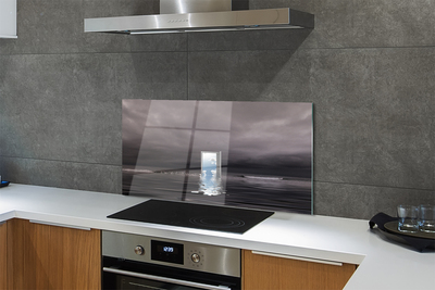 Painel de vidro Porta do mar céu