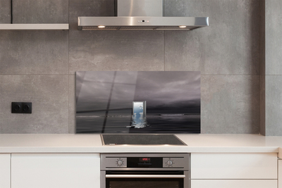 Painel de vidro Porta do mar céu