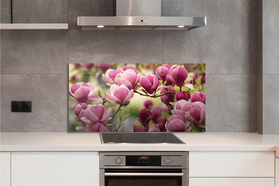 Painel de vidro Flores de árvores