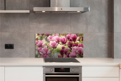 Painel de vidro Flores de árvores