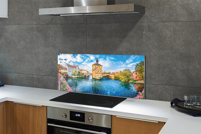 Painel de vidro Pontes fluviais da Alemanha Cidade Velha