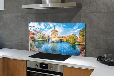 Painel de vidro Pontes fluviais da Alemanha Cidade Velha