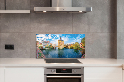 Painel de vidro Pontes fluviais da Alemanha Cidade Velha