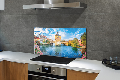 Painel de vidro Pontes fluviais da Alemanha Cidade Velha