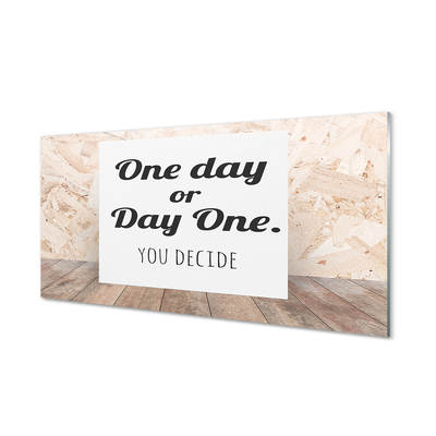 Painel de vidro Letras pretas em fundo branco