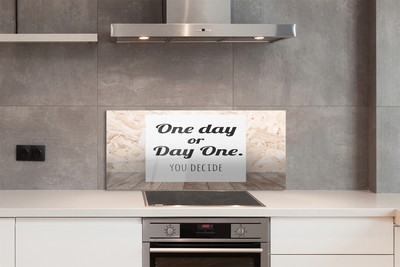 Painel de vidro Letras pretas em fundo branco