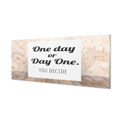 Painel de vidro Letras pretas em fundo branco