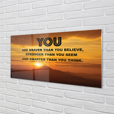 Painel de vidro inscrição do sol