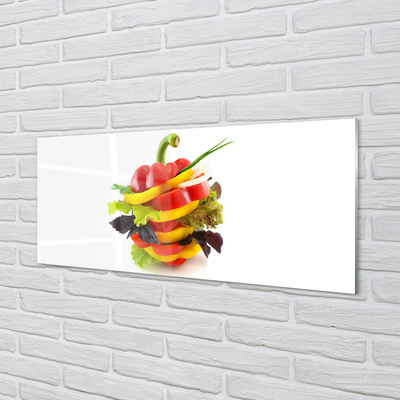 Painel de vidro Alface-pimenta